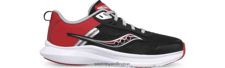 Saucony Kids Axon 3 Sneaker Infrared/Black 0066X1008