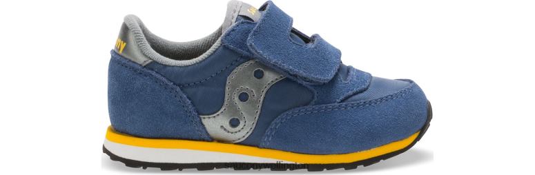 Saucony Kids Baby Jazz Hook & Loop Sneaker Blue/Grey 0066X988