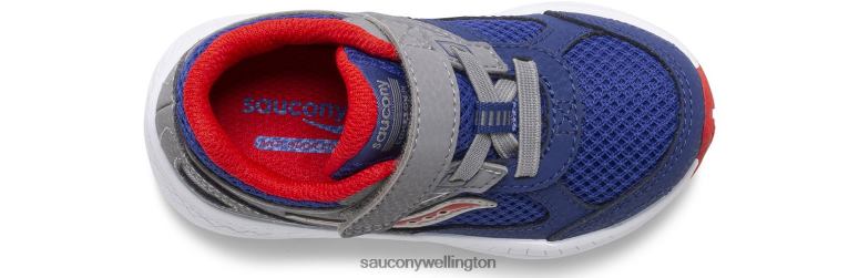 Saucony Kids Cohesion 14 A/C Jr. Sneaker Navy/Red 0066X922