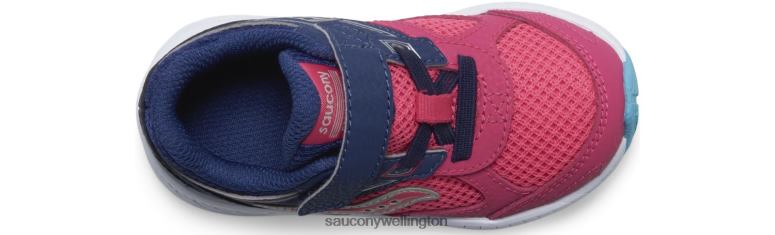 Saucony Kids Cohesion 14 A/C Jr. Sneaker Pink/Navy 0066X923