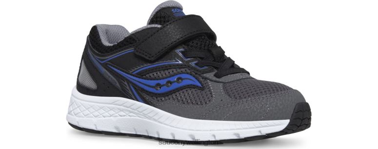 Saucony Kids Cohesion 14 A/C Sneaker Black/Grey/Blue 0066X913
