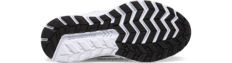 Saucony Kids Cohesion 14 A/C Sneaker Grey/Black/Green 0066X916