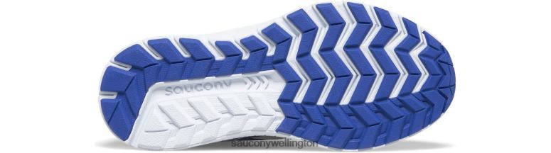 Saucony Kids Cohesion 14 A/C Sneaker Navy/Grey/Grape 0066X917