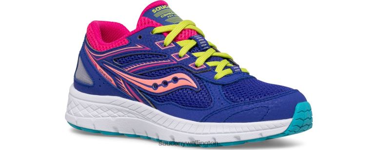 Saucony Kids Cohesion 14 Lace Sneaker Blue/Multi 0066X929