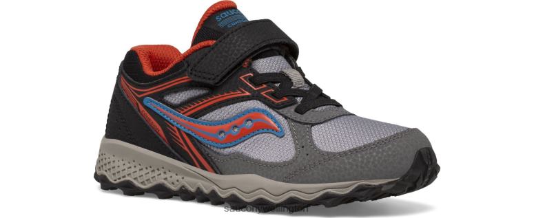 Saucony Kids Cohesion TR14 A/C Sneaker Black/Grey/Rust 0066X972