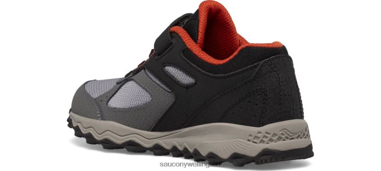 Saucony Kids Cohesion TR14 A/C Sneaker Black/Grey/Rust 0066X972