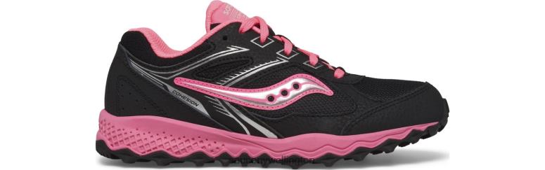 Saucony Kids Cohesion TR14 Lace Sneaker Black/Pink 0066X894