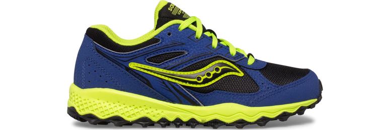 Saucony Kids Cohesion TR14 Lace Sneaker Blue/Black/Green 0066X895