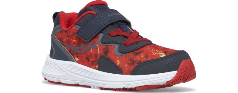 Saucony Kids Flash 3.0 A/C Jr. Sneaker Navy/Lava 0066X1031