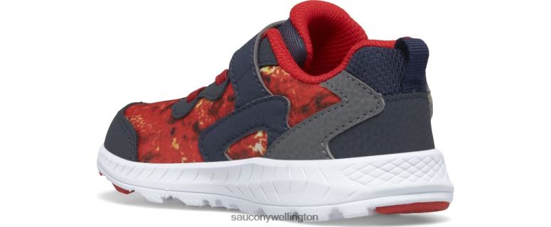 Saucony Kids Flash 3.0 A/C Jr. Sneaker Navy/Lava 0066X1031