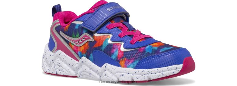 Saucony Kids Flash 3.0 A/C Sneaker Blue/Pink 0066X978