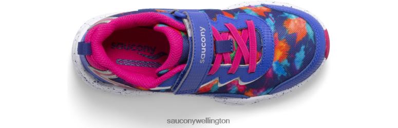 Saucony Kids Flash 3.0 A/C Sneaker Blue/Pink 0066X978