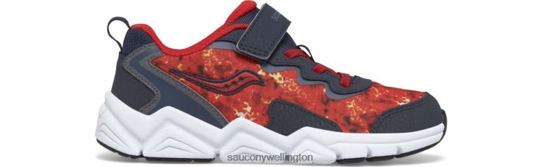 Saucony Kids Flash 3.0 A/C Sneaker Navy/Lava 0066X980