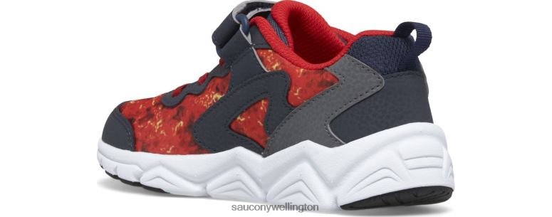 Saucony Kids Flash 3.0 A/C Sneaker Navy/Lava 0066X980