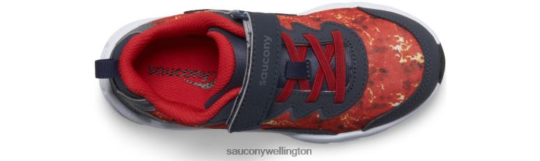 Saucony Kids Flash 3.0 A/C Sneaker Navy/Lava 0066X980