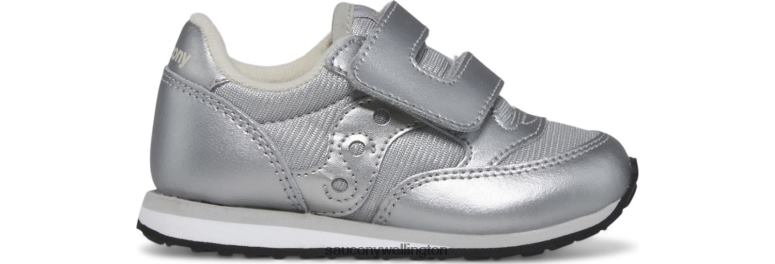 Saucony Kids Jazz Hook & Loop Sneaker Silver 0066X955