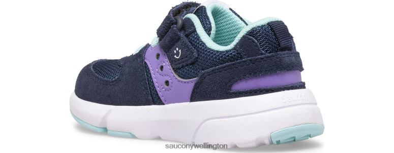 Saucony Kids Jazz Lite 2.0 Sneaker Navy/Purple/Turq 0066X905