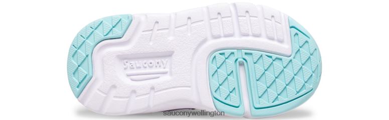 Saucony Kids Jazz Lite 2.0 Sneaker Navy/Purple/Turq 0066X905