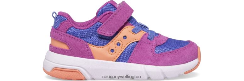 Saucony Kids Jazz Lite 2.0 Sneaker Purple/Periwinkle/Coral 0066X907