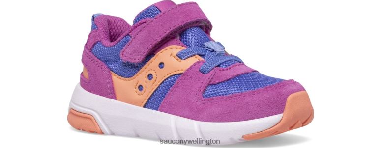 Saucony Kids Jazz Lite 2.0 Sneaker Purple/Periwinkle/Coral 0066X907