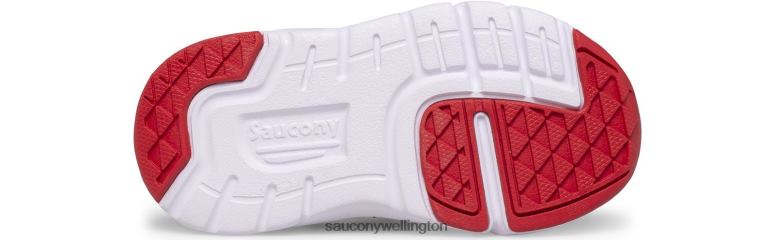 Saucony Kids Jazz Lite 2.0 Sneaker White/Navy/Red 0066X909