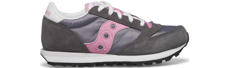 Saucony Kids Jazz Original Sneaker Grey/Pink 0066X1016