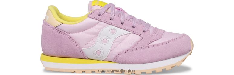 Saucony Kids Jazz Original Sneaker Pink/Yellow/Peach 0066X1017