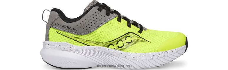Saucony Kids Kinvara 14 Sneaker Citron/Grey 0066X1001