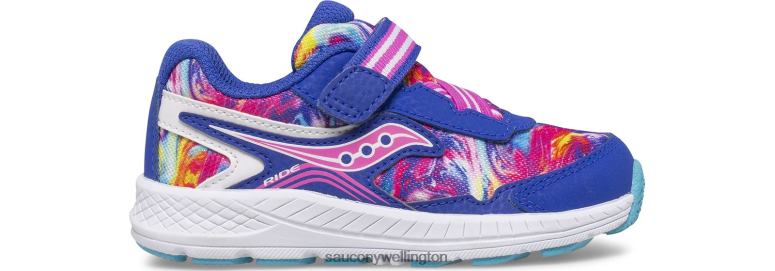 Saucony Kids Ride 10 Jr. Sneaker Blue Swirl 0066X958