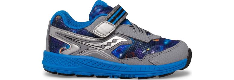 Saucony Kids Ride 10 Jr. Sneaker Grey/Blue/Space 0066X962