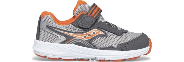 Saucony Kids Ride 10 Jr. Sneaker Grey/Orange 0066X963