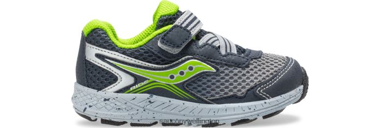 Saucony Kids Ride 10 Jr. Sneaker Navy/Green 0066X964