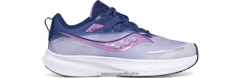 Saucony Kids Ride 15 Sneaker Mauve/Indigo 0066X1033