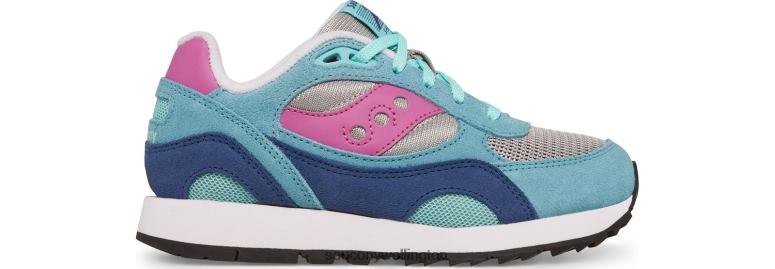 Saucony Kids Shadow 6000 Sneaker Aqua/Berry 0066X1025