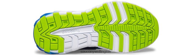 Saucony Kids Wind 2.0 A/C Sneaker Blue/Green 0066X870