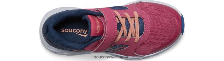 Saucony Kids Wind 2.0 A/C Sneaker Navy/Berry 0066X873