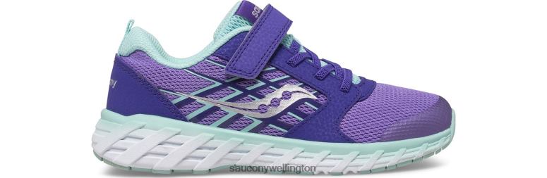 Saucony Kids Wind 2.0 A/C Sneaker Purple 0066X877