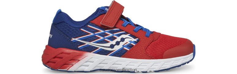 Saucony Kids Wind 2.0 A/C Sneaker Red/Blue 0066X878