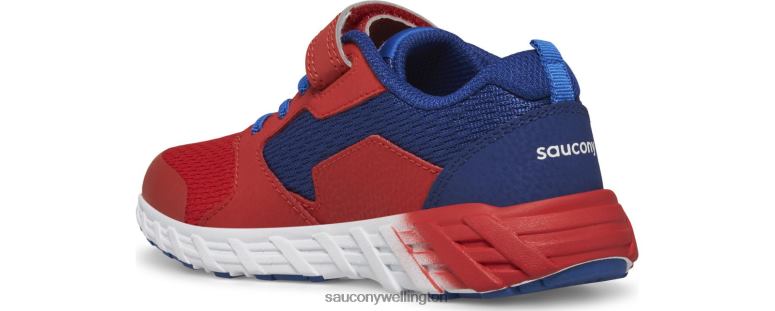 Saucony Kids Wind 2.0 A/C Sneaker Red/Blue 0066X878