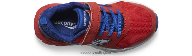 Saucony Kids Wind 2.0 A/C Sneaker Red/Blue 0066X878