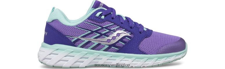 Saucony Kids Wind 2.0 Lace Sneaker Purple 0066X944