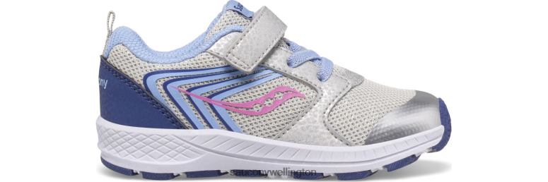 Saucony Kids Wind FST Jr. Sneaker Silver/Blue/Pink 0066X911