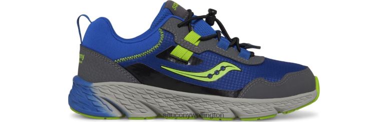 Saucony Kids Wind Shield 3.0 Sneaker Blue/Green 0066X1010