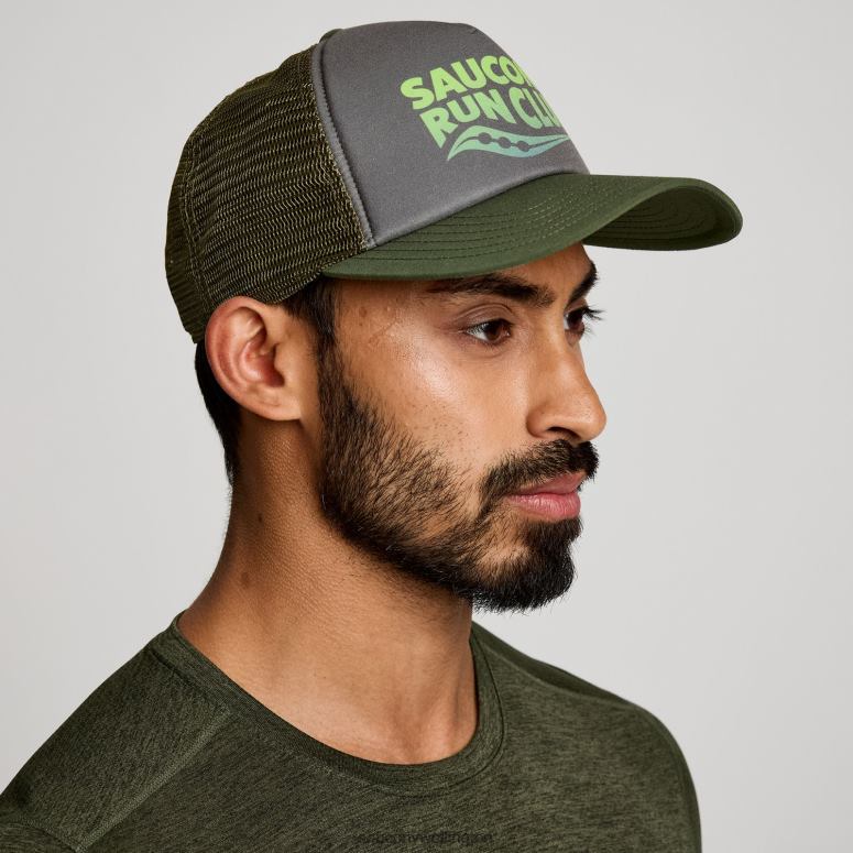 Saucony Men Foamie Trucker Hat Climbing Ivy Graphic 0066X469