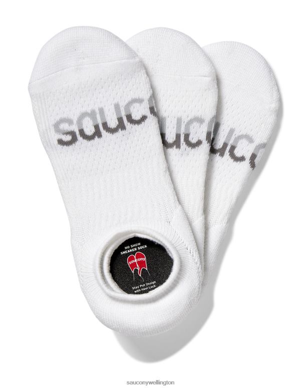 Saucony Men Inferno Cushion Sneaker Sock White 0066X492