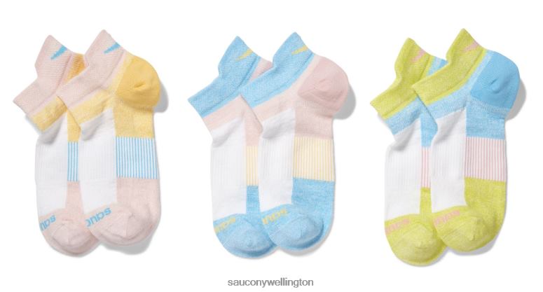 Saucony Men Inferno Liteweight 3-Pack Socks Light Pink 0066X488