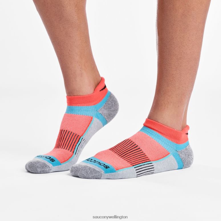 Saucony Men Inferno No Show Tab 3-Pack Socks Grey Heather 0066X479