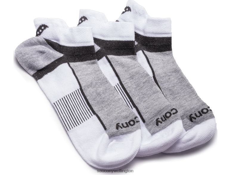 Saucony Men Inferno Quarter 3-Pack Socks White 0066X484