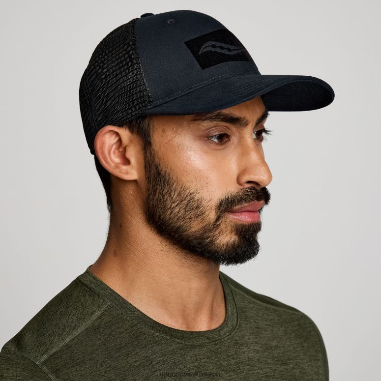 Saucony Men Trucker Hat Black Graphic 0066X461