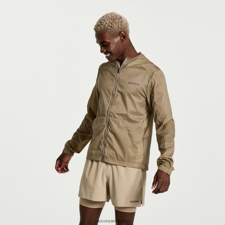 Saucony Men Elevate Packaway Jacket Pewter 0066X299